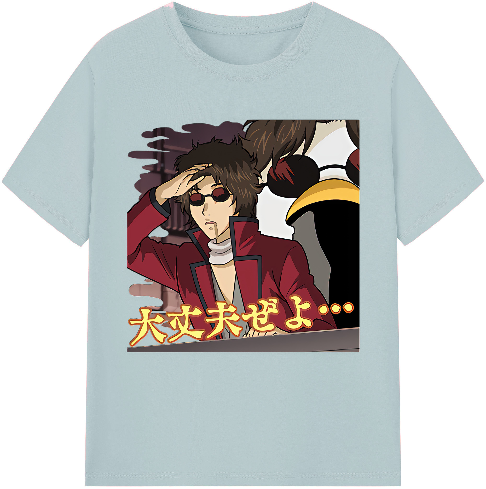 （画像用） ぎんたま 坂田銀時（さかたぎんとき） 神楽 志村新八（しむら しんぱち） GINTAMA Sakata Gintoki Kagura Shimura Shinpachi 綿100％半袖Tシャツ（フロントプリント）